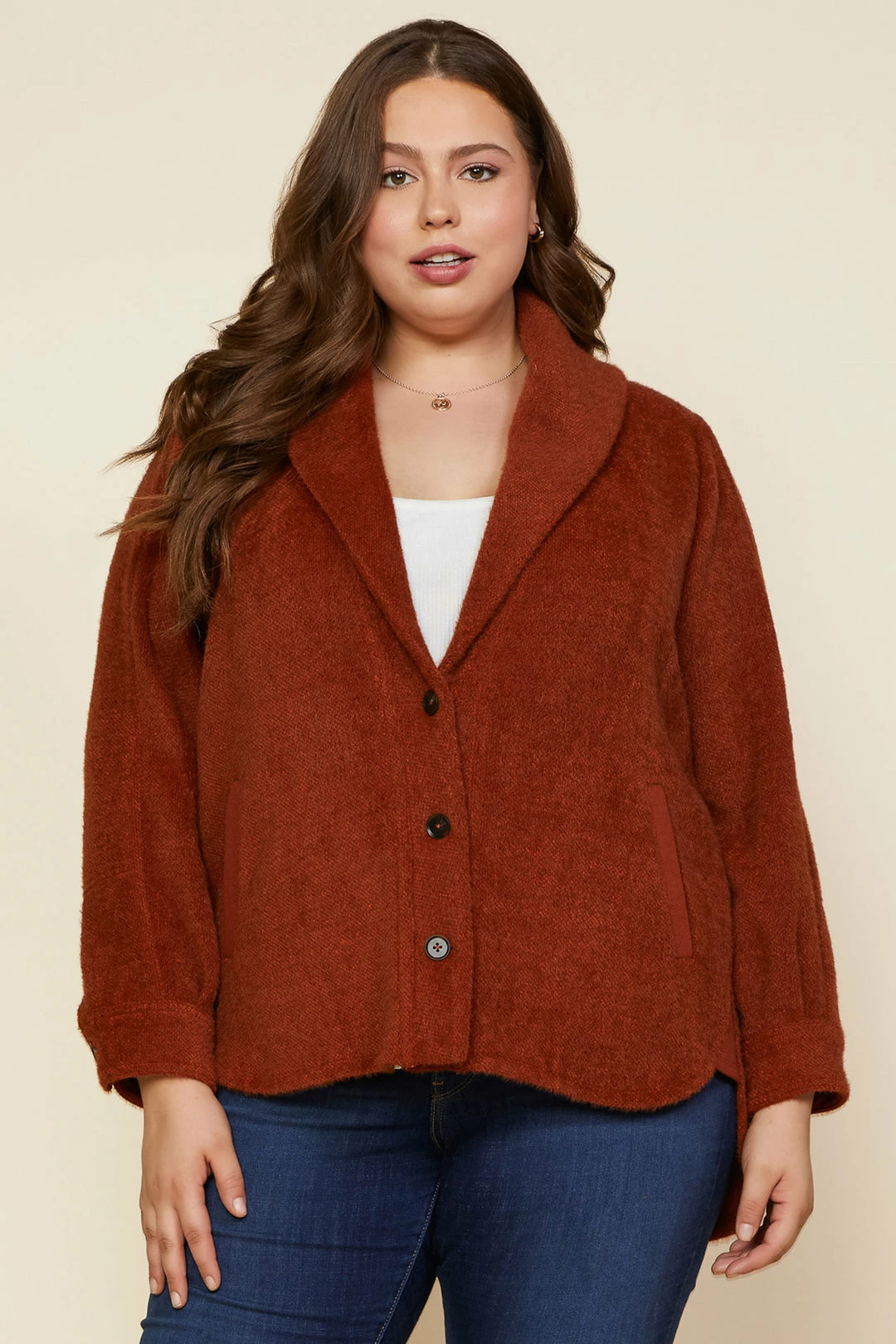 SKIES ARE BLUE Plus Size - Textured Knit Jacket Clothing 3 SKIES ARE BLUE Plus Size - Textured Knit Jacket Clothing