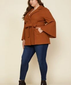 SKIES ARE BLUE Clothing Plus Size - Kenzie Belted Cape Coat 11 SKIES ARE BLUE Clothing Plus Size - Kenzie Belted Cape Coat