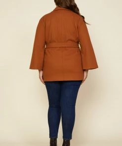 SKIES ARE BLUE Clothing Plus Size - Kenzie Belted Cape Coat 10 SKIES ARE BLUE Clothing Plus Size - Kenzie Belted Cape Coat
