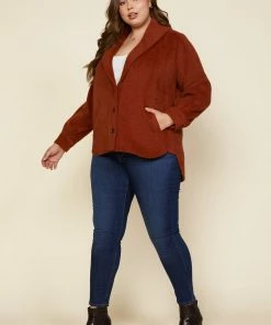 SKIES ARE BLUE Plus Size - Textured Knit Jacket Clothing 7 SKIES ARE BLUE Plus Size - Textured Knit Jacket Clothing