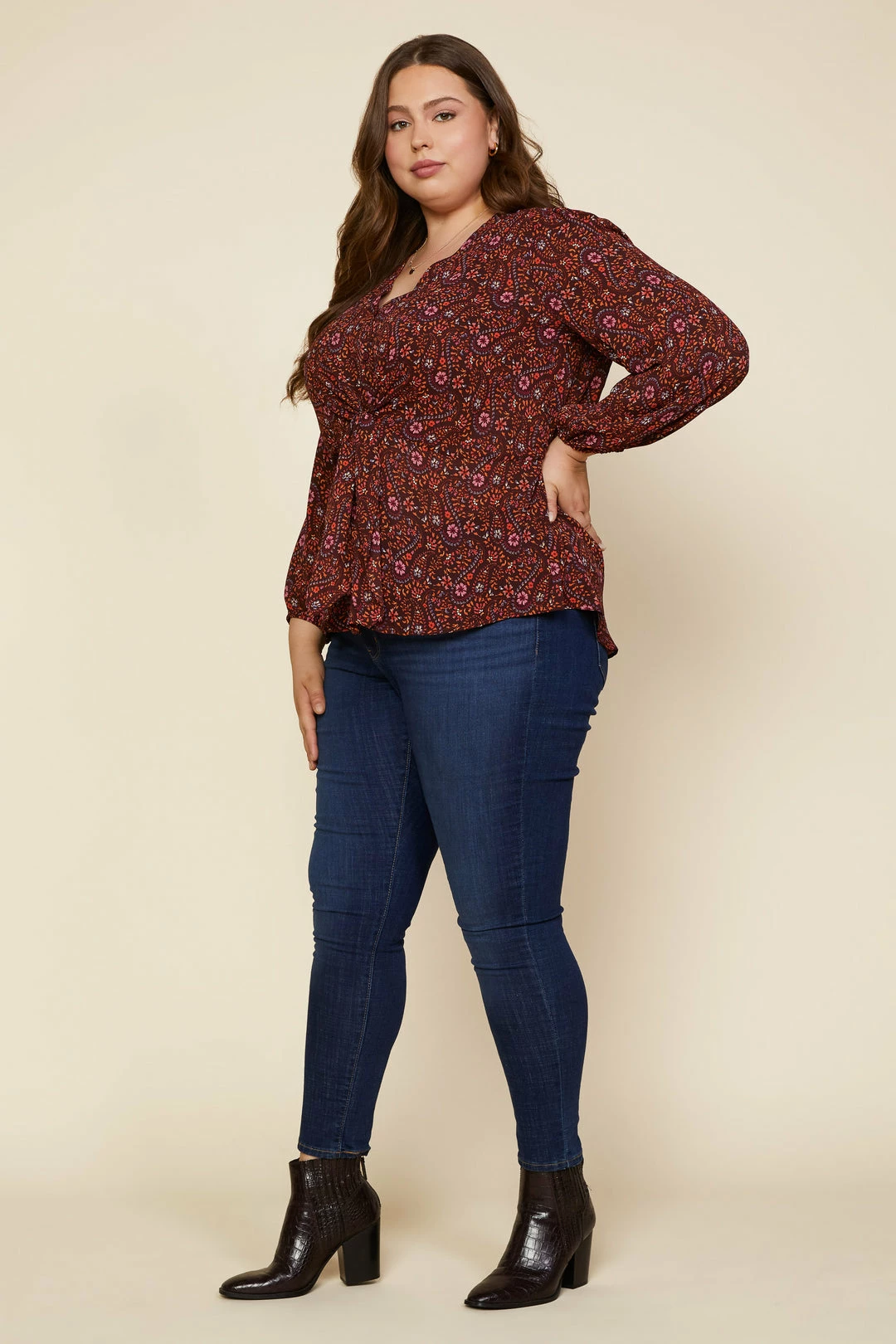 SKIES ARE BLUE Plus Size - Floral Motif Blouse 5 SKIES ARE BLUE Plus Size - Floral Motif Blouse