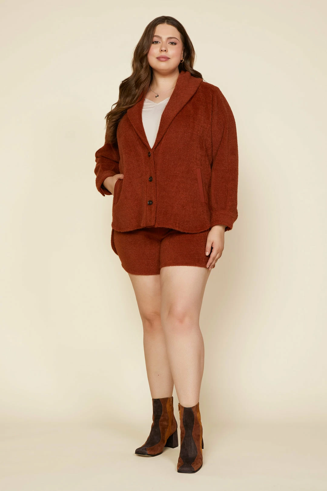 SKIES ARE BLUE Plus Size - Textured Knit Jacket Clothing 4 SKIES ARE BLUE Plus Size - Textured Knit Jacket Clothing