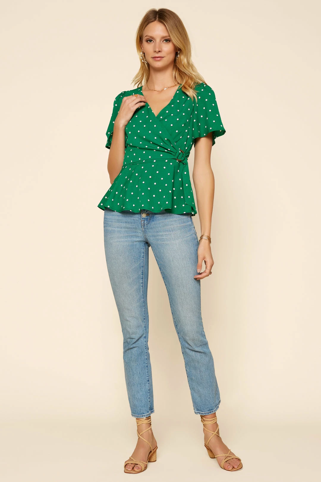 SKIES ARE BLUE Clothing Wrap Peplum Top 5 SKIES ARE BLUE Clothing Wrap Peplum Top