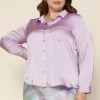 SKIES ARE BLUE Plus Size - Satin Button Down Shirt New In Plus Size 2 SKIES ARE BLUE Plus Size - Satin Button Down Shirt New In Plus Size