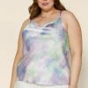 SKIES ARE BLUE Plus Size - Tie Dye Cowl Neck Cami 2 SKIES ARE BLUE Plus Size - Tie Dye Cowl Neck Cami