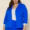 SKIES ARE BLUE Plus Size - Neon Welt Pocket Blazer Clothing 2 SKIES ARE BLUE Plus Size - Neon Welt Pocket Blazer Clothing