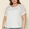 SKIES ARE BLUE Plus Size - Lace Detail Knit Top 1 SKIES ARE BLUE Plus Size - Lace Detail Knit Top
