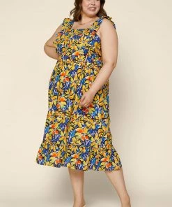 SKIES ARE BLUE Plus Size - Alyssa Floral Back Tie Dress