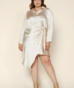 SKIES ARE BLUE New In Plus Size Plus Size - Draped Front Tie Dress 7 SKIES ARE BLUE New In Plus Size Plus Size - Draped Front Tie Dress