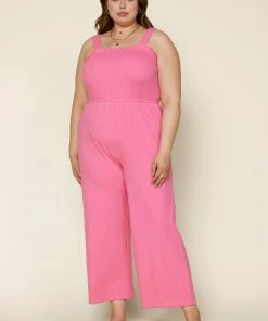 SKIES ARE BLUE Plus Size - Smocked Knit Jumpsuit 11 SKIES ARE BLUE Plus Size - Smocked Knit Jumpsuit
