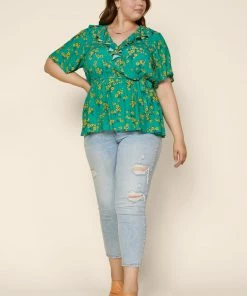 SKIES ARE BLUE Plus Size - Floral Wrap Top 7 SKIES ARE BLUE Plus Size - Floral Wrap Top