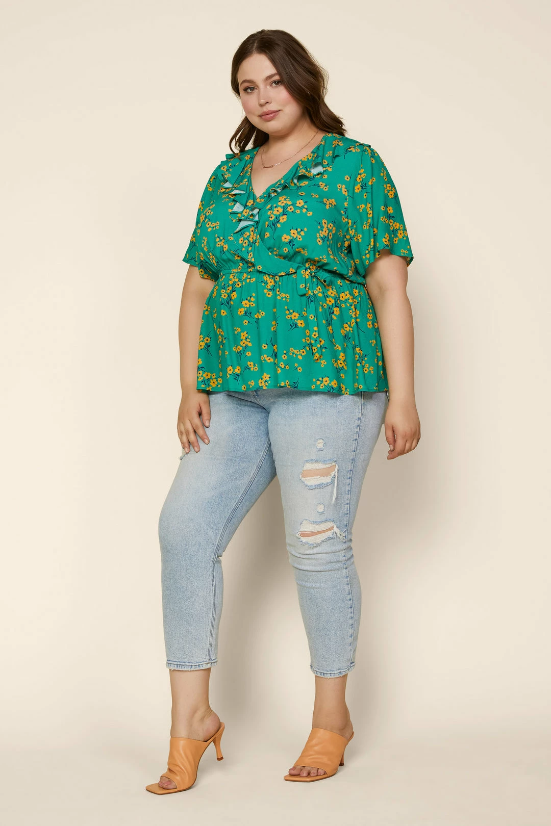 SKIES ARE BLUE Plus Size - Floral Wrap Top 5 SKIES ARE BLUE Plus Size - Floral Wrap Top