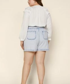 SKIES ARE BLUE Plus Size - Paperbag Denim Shorts New In Plus Size 9 SKIES ARE BLUE Plus Size - Paperbag Denim Shorts New In Plus Size