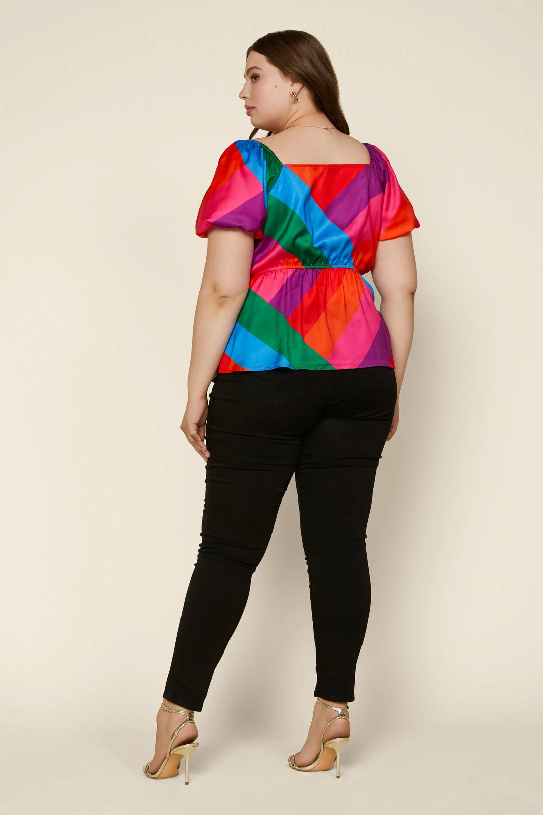 SKIES ARE BLUE Plus Size - Multicolor Peplum Top 6 SKIES ARE BLUE Plus Size - Multicolor Peplum Top