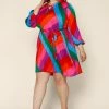 SKIES ARE BLUE Plus Size - Multicolor Pleated Dress 2 SKIES ARE BLUE Plus Size - Multicolor Pleated Dress