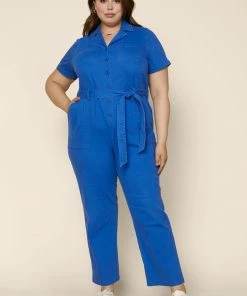 SKIES ARE BLUE Plus Size - Kendall Utility Jumpsuit New In Plus Size