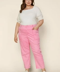 SKIES ARE BLUE Plus Size - Denim Utility Pants