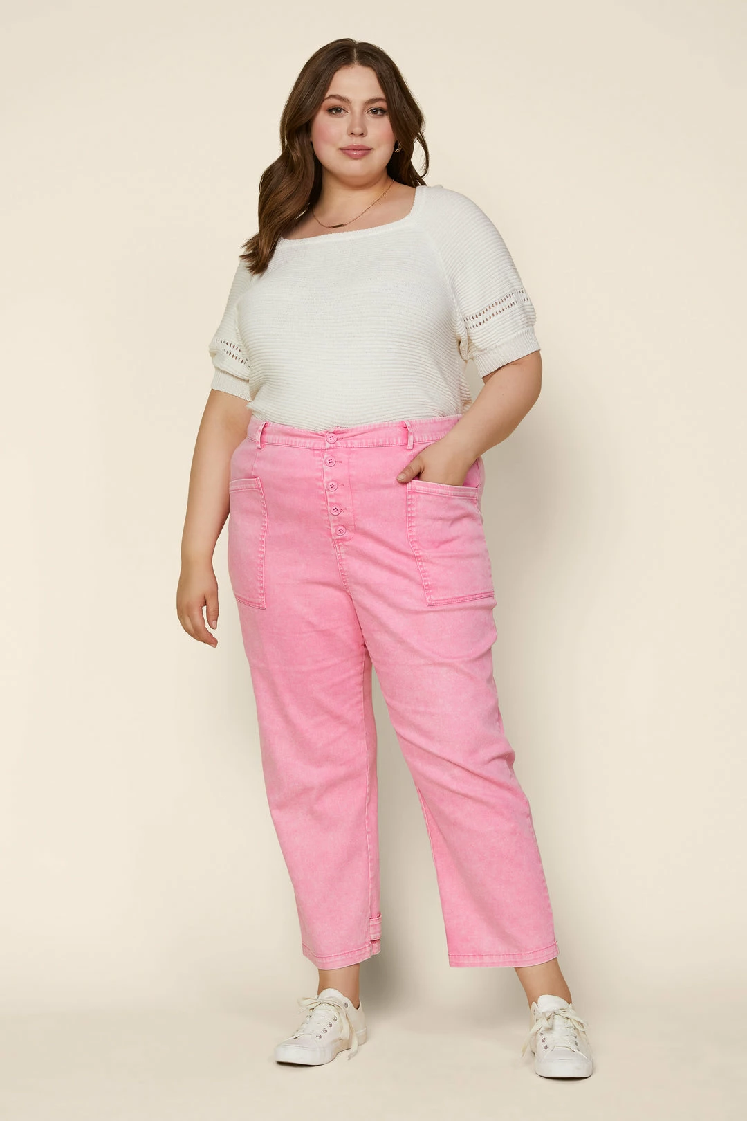 SKIES ARE BLUE Plus Size - Denim Utility Pants 4 SKIES ARE BLUE Plus Size - Denim Utility Pants