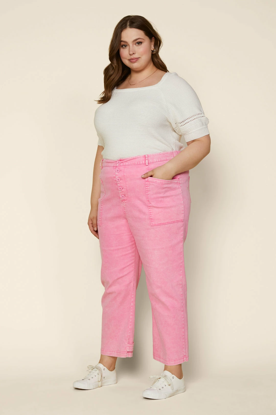 SKIES ARE BLUE Plus Size - Denim Utility Pants 5 SKIES ARE BLUE Plus Size - Denim Utility Pants