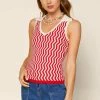 SKIES ARE BLUE Zigzag Collared Knit Top Clothing 1 SKIES ARE BLUE Zigzag Collared Knit Top Clothing