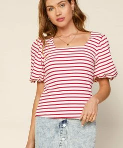 Skies Are Blue online shop 28 SKIES ARE BLUE Alia Striped Square Neck Top Clothing