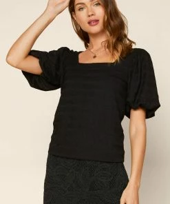 SKIES ARE BLUE Square Neck Top