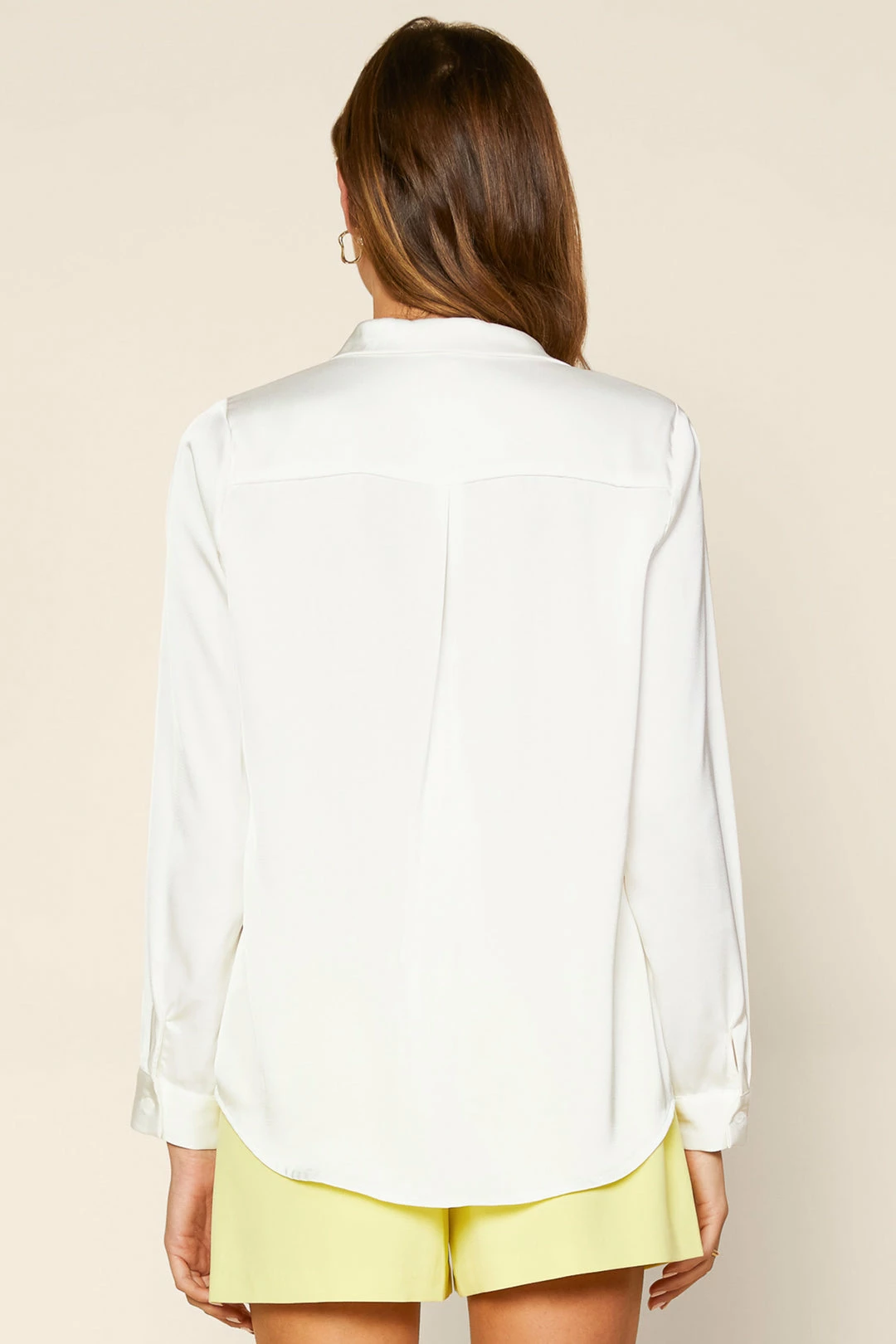 SKIES ARE BLUE Satin Button Down Shirt Clothing 6 SKIES ARE BLUE Satin Button Down Shirt Clothing