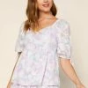 SKIES ARE BLUE Floral Sweetheart Neckline Top 2 SKIES ARE BLUE Floral Sweetheart Neckline Top