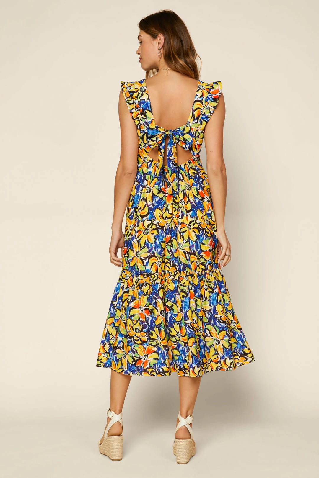 SKIES ARE BLUE Alyssa Floral Back Tie Dress 5 SKIES ARE BLUE Alyssa Floral Back Tie Dress