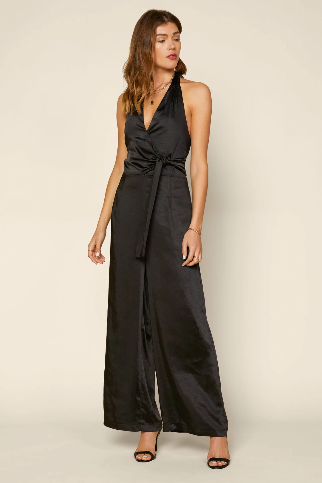 SKIES ARE BLUE Satin Halter Jumpsuit Jumpsuits 6 SKIES ARE BLUE Satin Halter Jumpsuit Jumpsuits