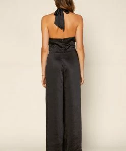 SKIES ARE BLUE Satin Halter Jumpsuit Jumpsuits