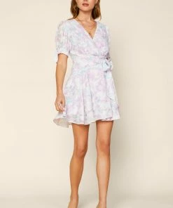SKIES ARE BLUE Cleo Floral Wrap Dress