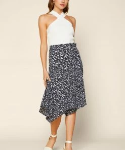 SKIES ARE BLUE Skirts Floral Handerkerchief Skirt