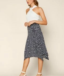 SKIES ARE BLUE Skirts Floral Handerkerchief Skirt