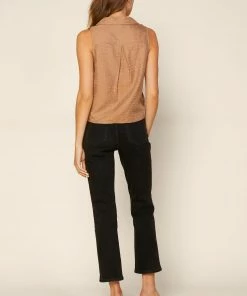 SKIES ARE BLUE Tie Front Collared Top Tops 9 SKIES ARE BLUE Tie Front Collared Top Tops