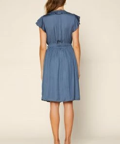SKIES ARE BLUE Clothing Textured Ruffle Dress