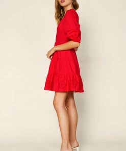 SKIES ARE BLUE Denver Eyelet Mini Dress