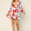 SKIES ARE BLUE Floral Sweetheart Mini Dress 1 SKIES ARE BLUE Floral Sweetheart Mini Dress