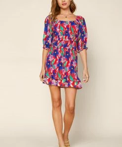 SKIES ARE BLUE Caroline Floral Smocked Dress Dresses 8 SKIES ARE BLUE Caroline Floral Smocked Dress Dresses