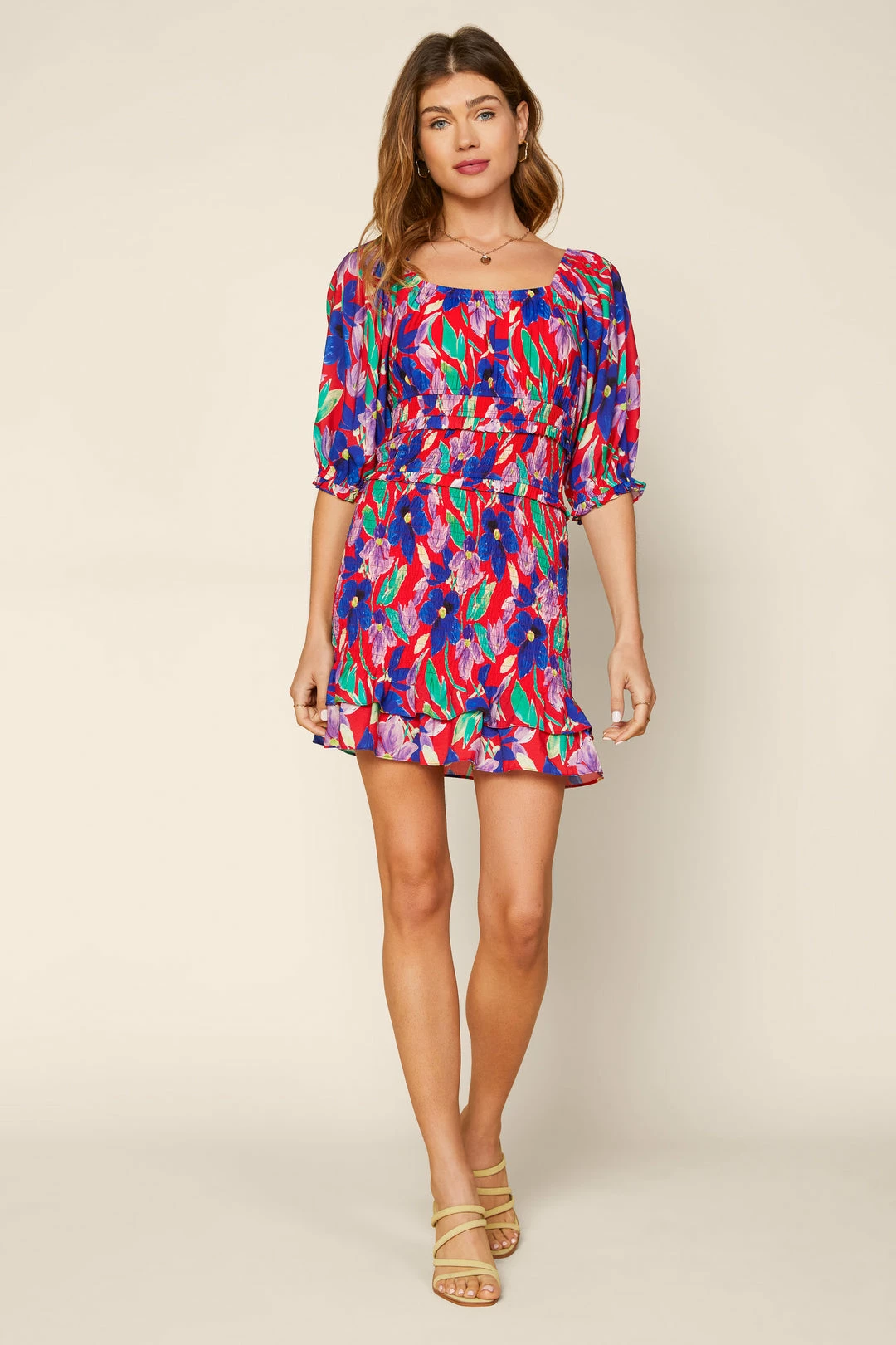 SKIES ARE BLUE Caroline Floral Smocked Dress Dresses 5 SKIES ARE BLUE Caroline Floral Smocked Dress Dresses