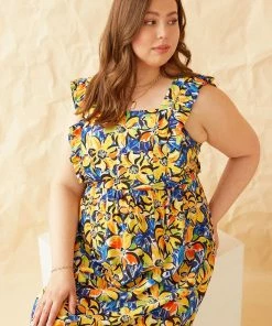 SKIES ARE BLUE Plus Size - Alyssa Floral Back Tie Dress