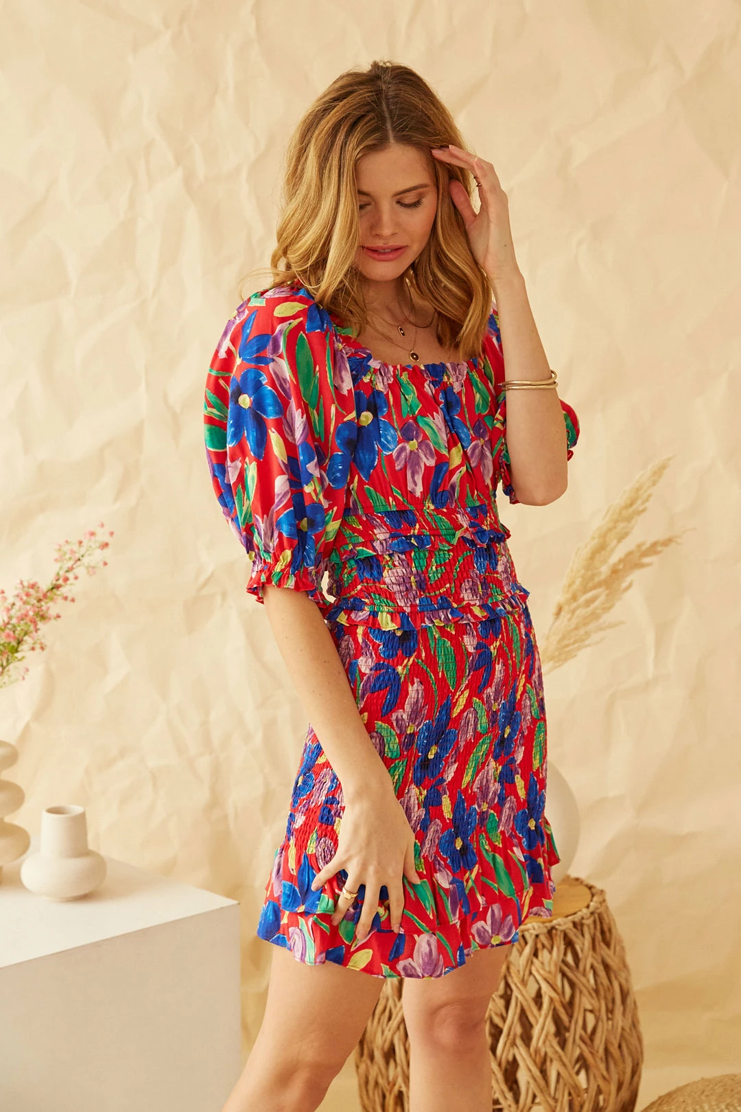 SKIES ARE BLUE Caroline Floral Smocked Dress Dresses 3 SKIES ARE BLUE Caroline Floral Smocked Dress Dresses