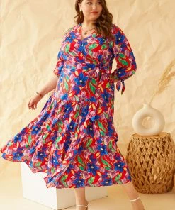 SKIES ARE BLUE Plus Size - Caroline Multicolor Floral Dress