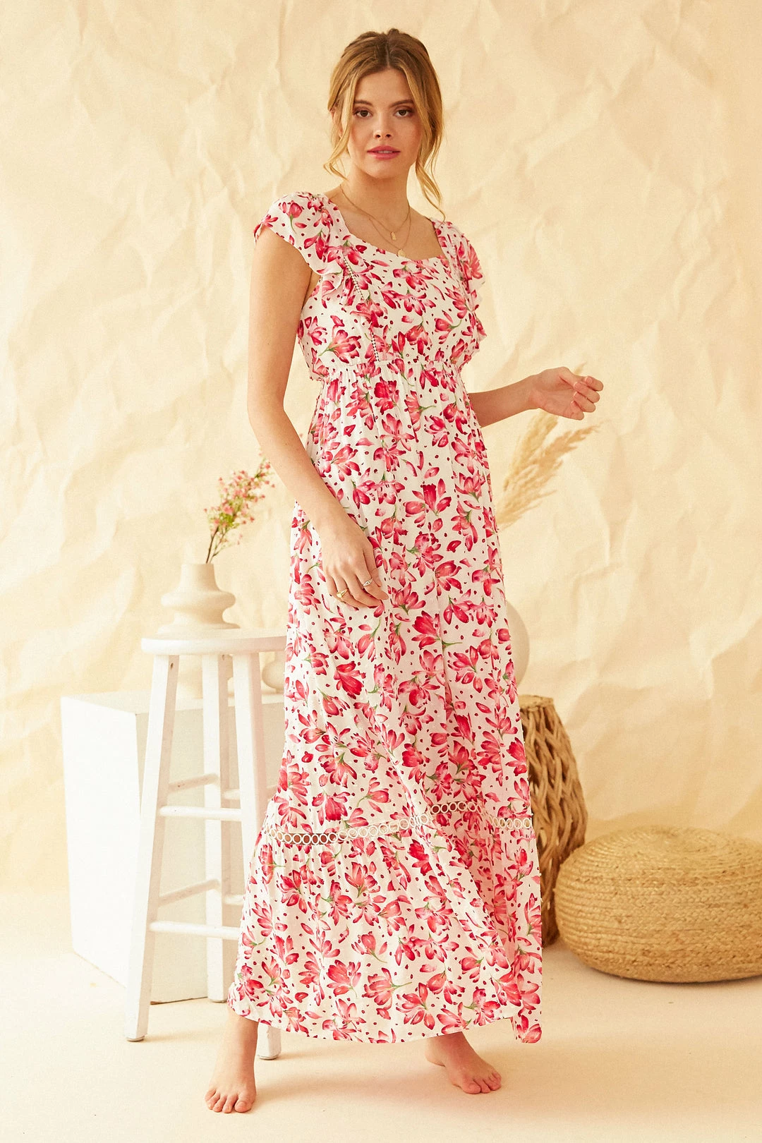 SKIES ARE BLUE Dresses Rosa Floral Swiss Dot Dress 3 SKIES ARE BLUE Dresses Rosa Floral Swiss Dot Dress