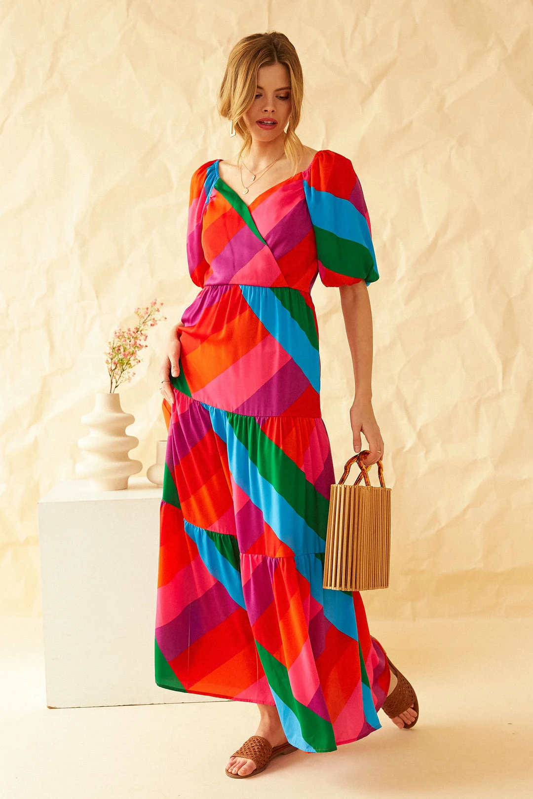 SKIES ARE BLUE Clothing Iliana Multicolor Tiered Dress 3 SKIES ARE BLUE Clothing Iliana Multicolor Tiered Dress