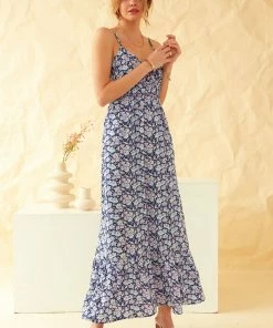 SKIES ARE BLUE Noah Floral Twisted Back Dress 8 SKIES ARE BLUE Noah Floral Twisted Back Dress