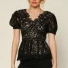 SKIES ARE BLUE New In Clothing Lace Peplum Top 1 SKIES ARE BLUE New In Clothing Lace Peplum Top