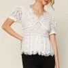 SKIES ARE BLUE New In Clothing Lace Peplum Top 1 SKIES ARE BLUE New In Clothing Lace Peplum Top