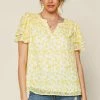 SKIES ARE BLUE Sweet Floral Ruffled Top 1 SKIES ARE BLUE Sweet Floral Ruffled Top
