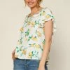 SKIES ARE BLUE Lemon Print Ruffled Top 1 SKIES ARE BLUE Lemon Print Ruffled Top